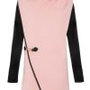 Pink And Black Contrast Sleeve Cardigan