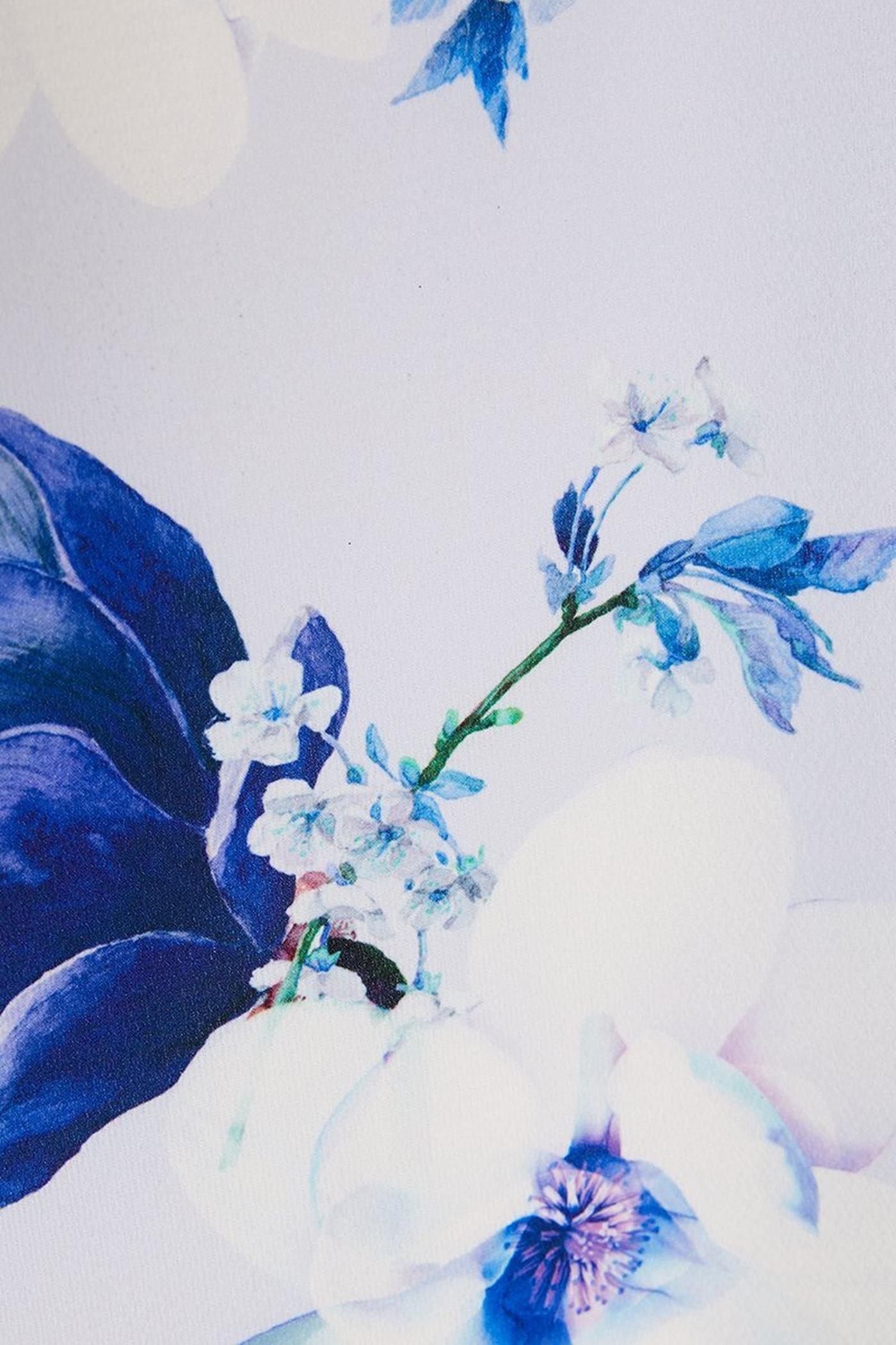 Pale Blue Floral Printed Top