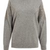 Grey Embellished Knitted Jumper