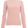Pink Knit Turtle Neck Top